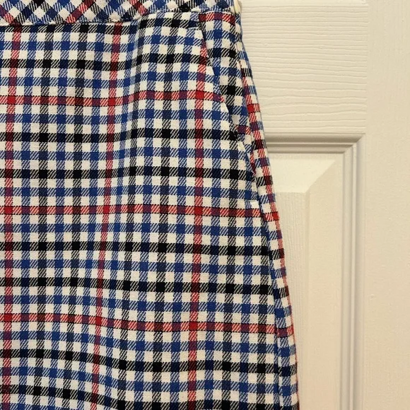 Talbots Women's Skirt 14P Red White Blue/Black Striped A-Line Lined Side Zipper. - Picture 6 of 8